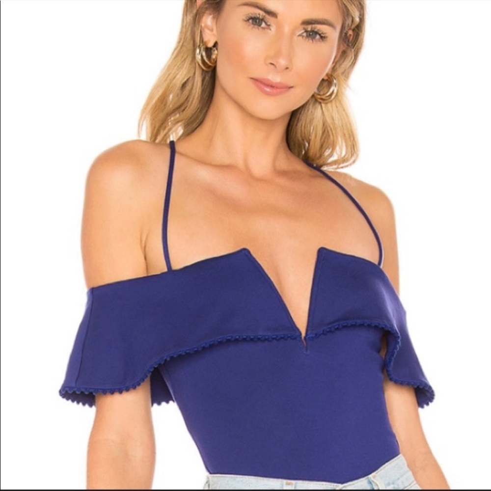 Revolve NBD x Naven Ziggy Bodysuit in Amparo Blue Size M
